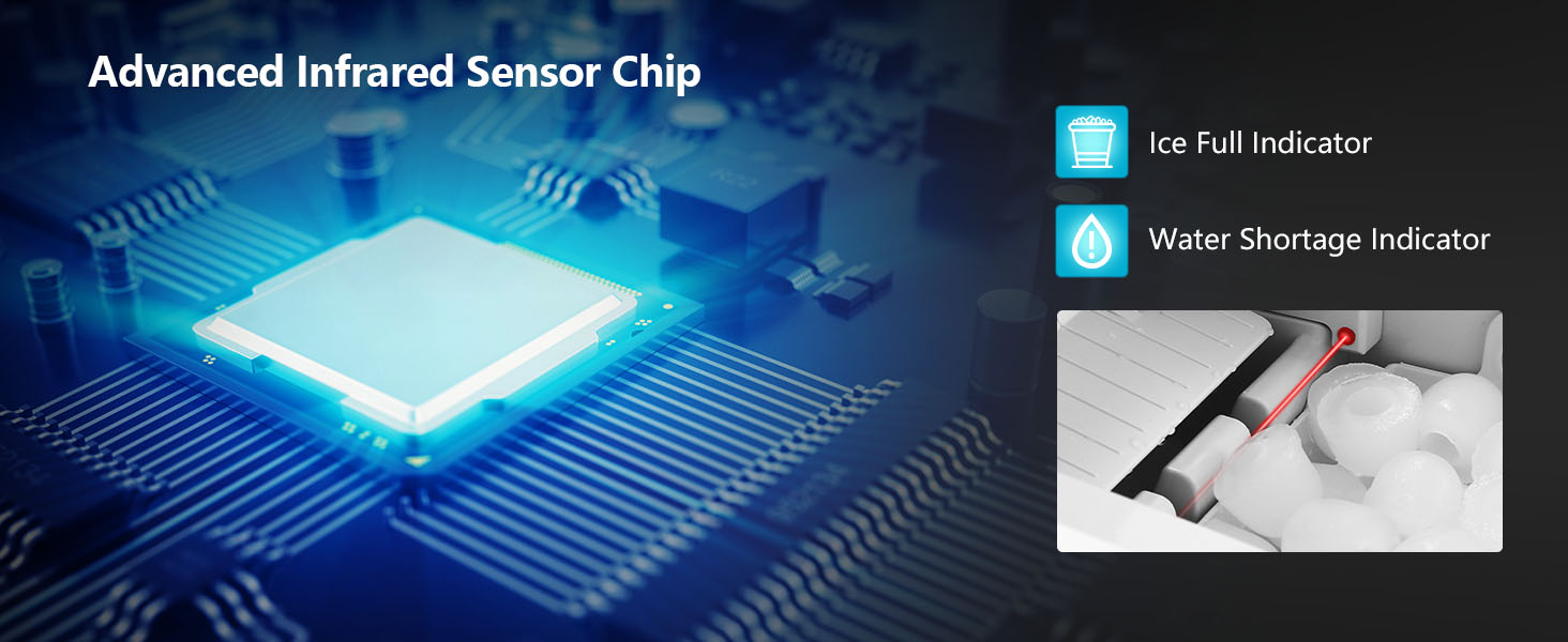 KUMIO Ice Makers Countertop with SelfCleaning, 9 Pcs/68