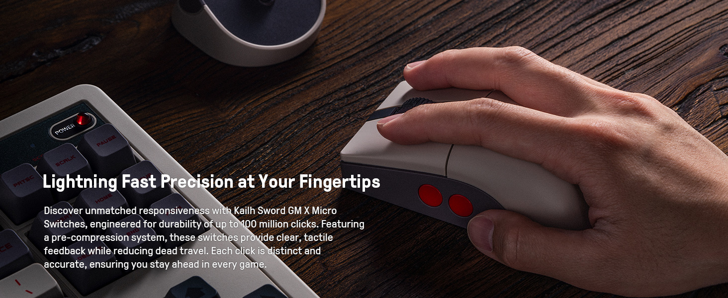 wireless Mouse Customizable mouse PAW 3395 Sensor mouse gaming mouse Programmable buttons