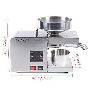 Oil Press Machine 610W Cold/Hot Press Automatic 