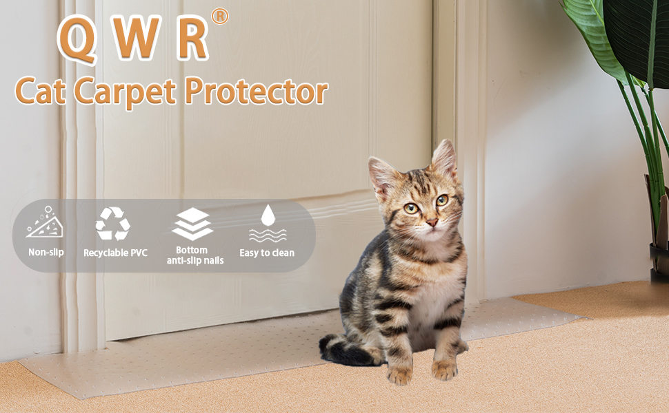 QWR 3.6Ft Carpet Protector for Pets Cat Carpet Protector