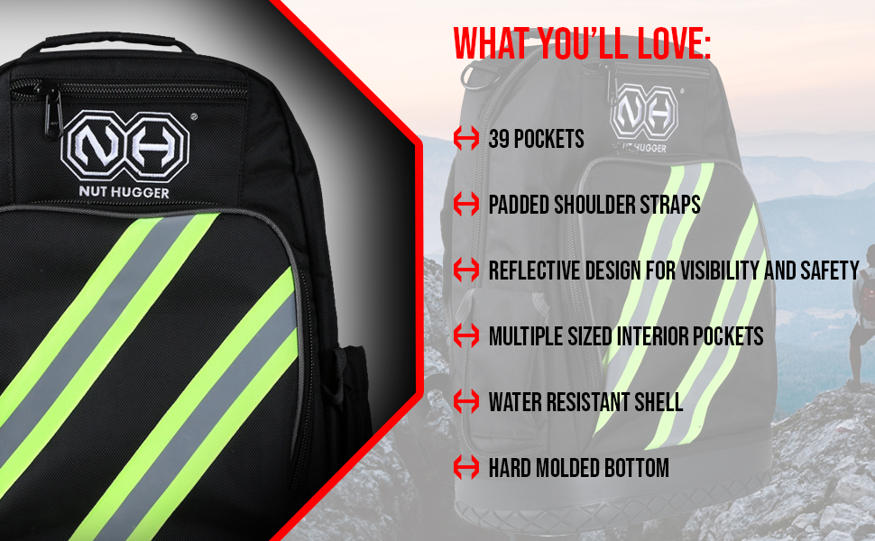Nut Hugger 39 Pocket Tool Backpack, Heavy Duty HVAC Backpack Tool Bag
