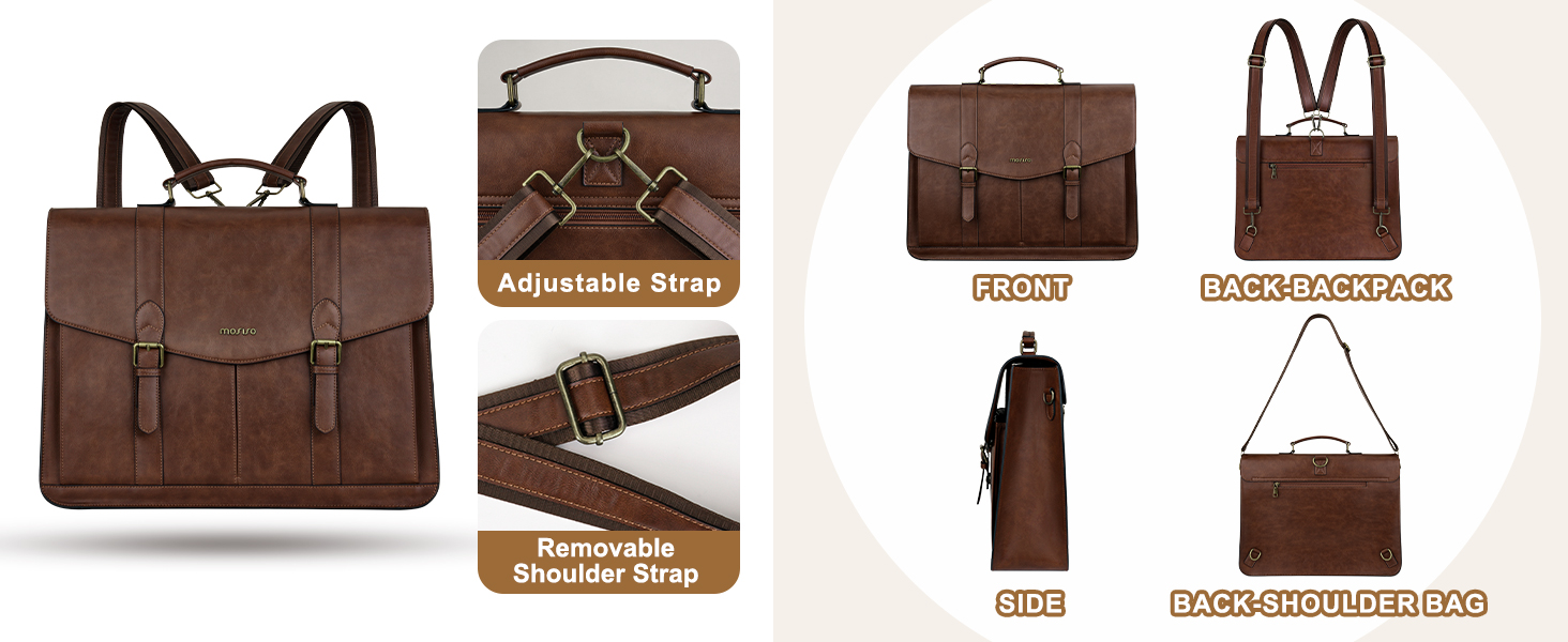 shoulder satchel messenger briefcase backpack convertible bags for women men