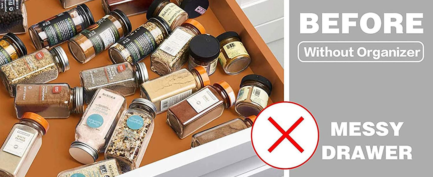 Acrylic Spice Drawer Organizer