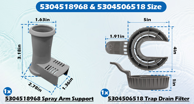 5304517203 1545680 Dishwasher Lower Spray Arm Set