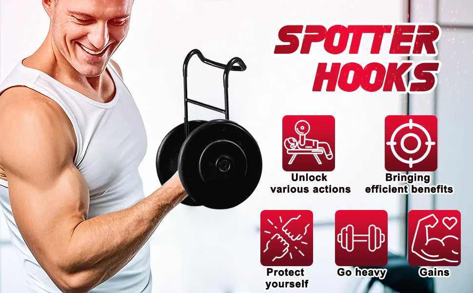 dumbbell spotter hooks