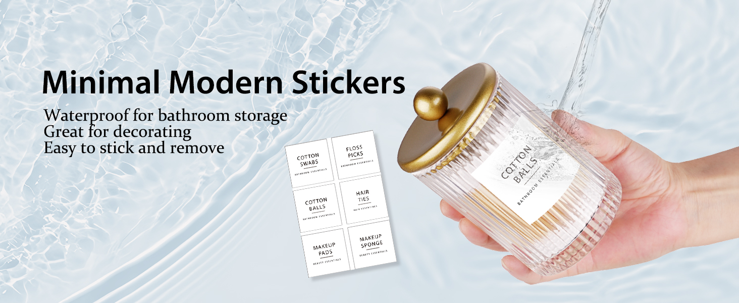 Minimal Waterproof Modern Stickers