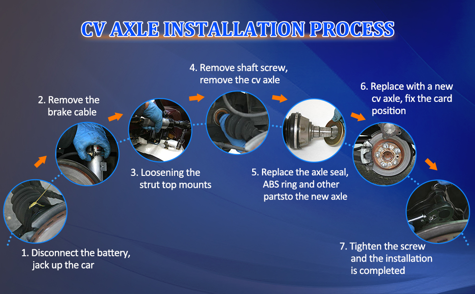 Maxfavor 4 Piece Steering Kit CV Axle Shaft Assembly