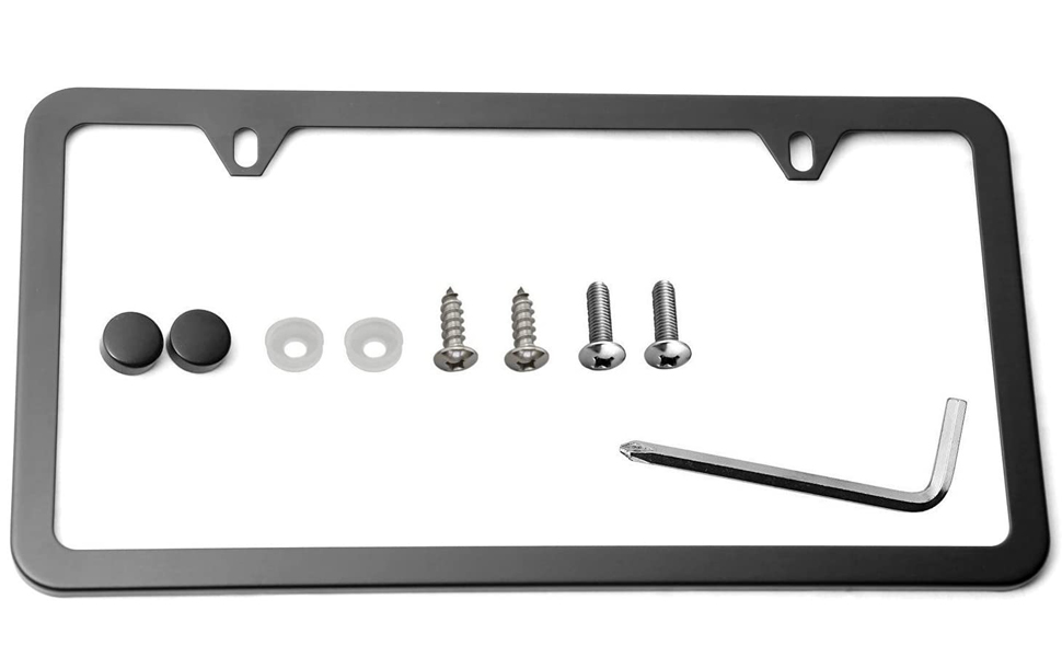 LFPartS UV Resistant Slim Style Stainless Steel License