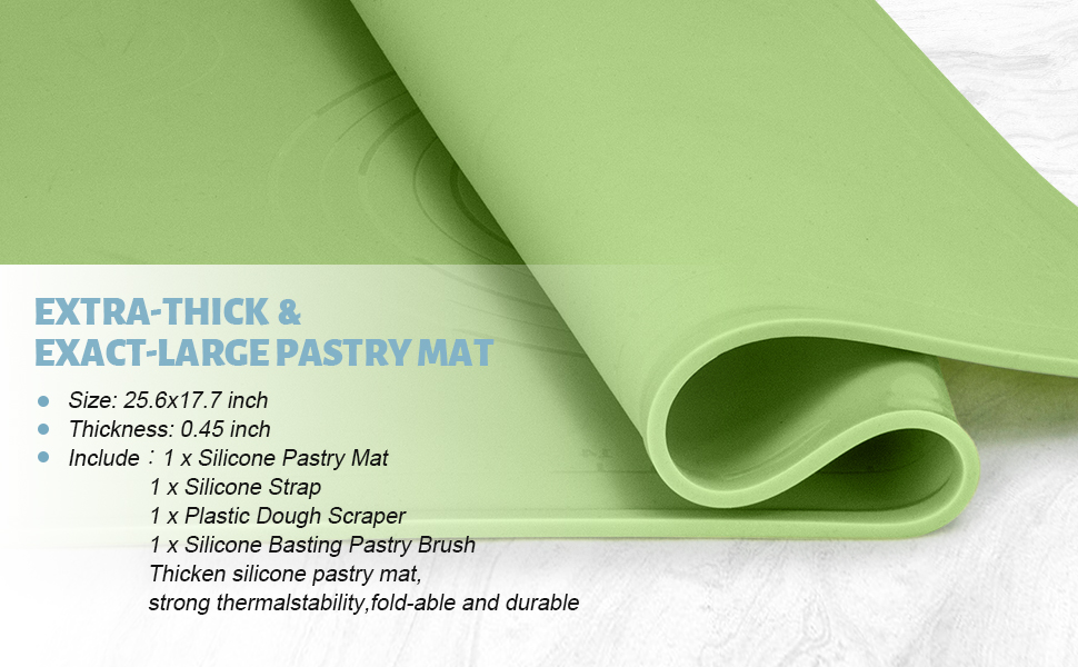 TCXDG Silicone Pastry Mat Kit 26.5"*17.7" Extra Thick Large