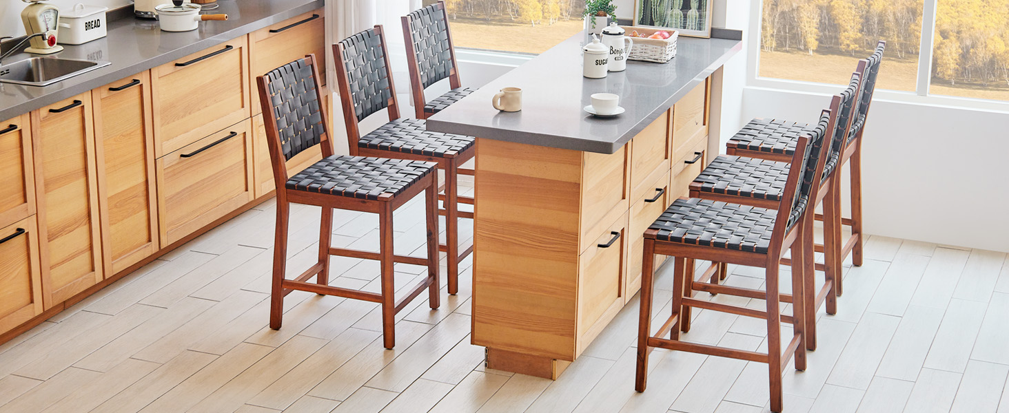 skillmaid Counter Height Barstools Set of 424" Faux