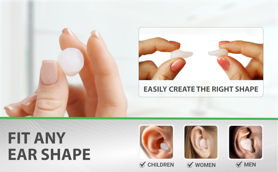gel ear putties snug fit reusable soft plugs for evry ear sizes moldable safe formula easy to use