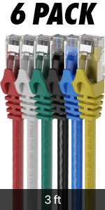 Cat6 3ft 6 Pack