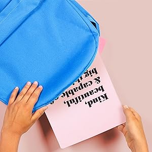 Pulling journal out of the bag