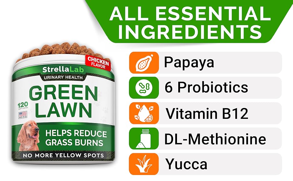 STRELLALAB Green Lawn Chews Pee Grass Spot Saver Caused