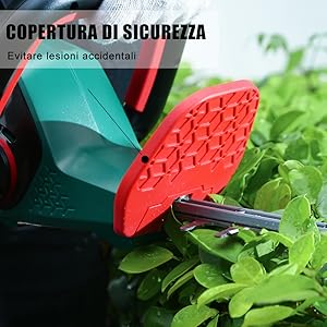 Tagliasiepi Elettrico HYECHO Tagliabordi Elettrico 18V + 2 Batterie 2.0Ah 12 Tagliasiepi Elettrico
