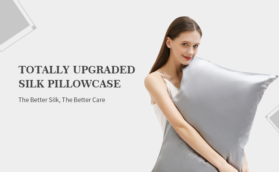 ZIMASILK 100 Mulberry Silk Pillowcase Upgraded Version, for Hair and