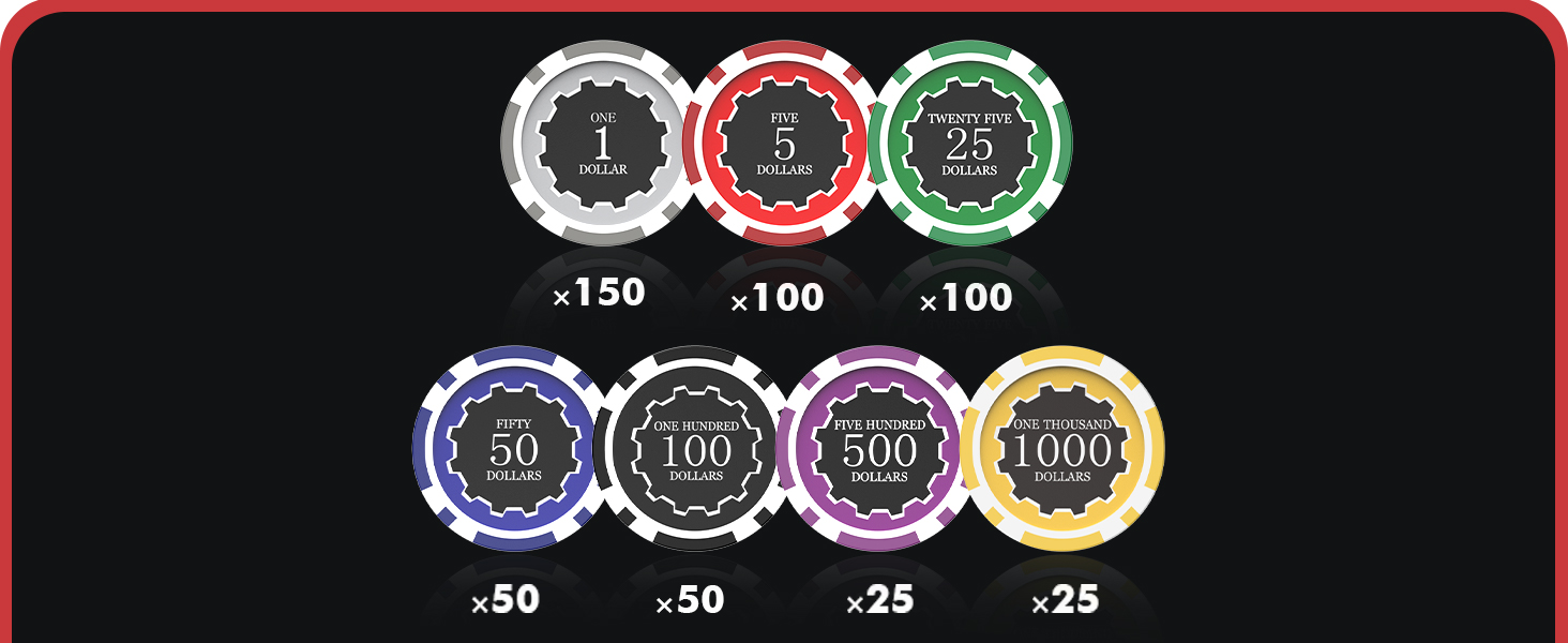 poker chips set 7501 500pcs casino poker chip