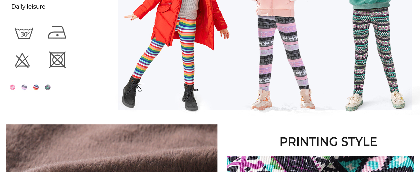 girls fleece leggings