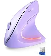 TECKNET Ergonomic Mouse, 4800 DPI Wireless Vertical Mouse with 5 Adjustable DPI Levels, 2.4GHz Op...