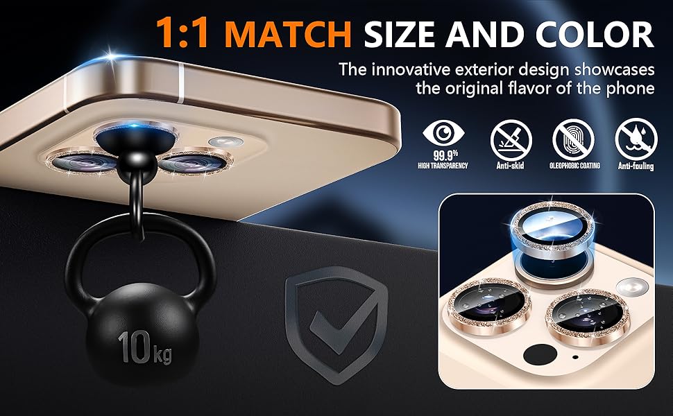 Diruite Camera Protector for iPhone 16 Pro/16 Pro Max Camera Lens protector,Glitter Decoration HD Tempering Glass+Aluminum Rim for iPhone 16 Pro/16 Pro Max Lens Cover 18 Camera Protector for iPhone 16 Pro/16 Pro Max Camera Lens protector