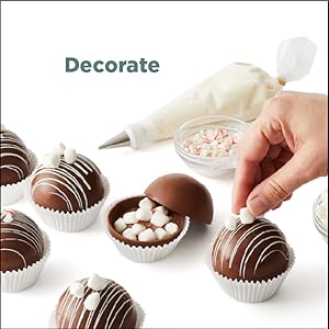 Amazon Com Chef N Sweet Spot Hot Chocolate Bomb Mold 2 Pack Red Home Kitchen