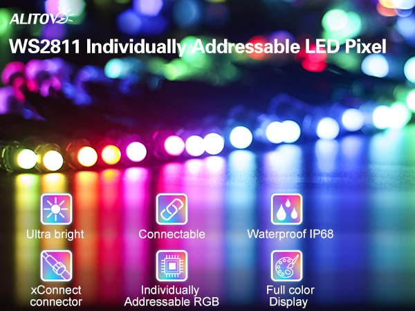 ALITOVE 5V WS2811 LED Pixel Lights Xconnect Individually