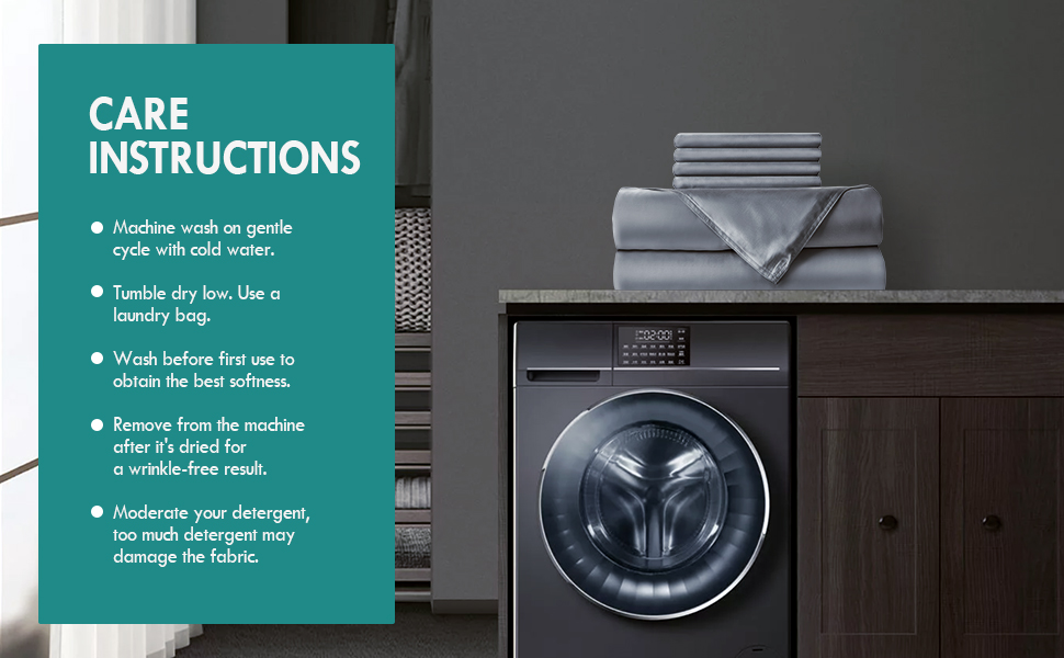 Bamboo Sheets Set 6PCs Queen Size, Pure 100 Bamboo Cooling Sheets