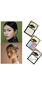 Ludress Pearl Red Crystal Face Stickers