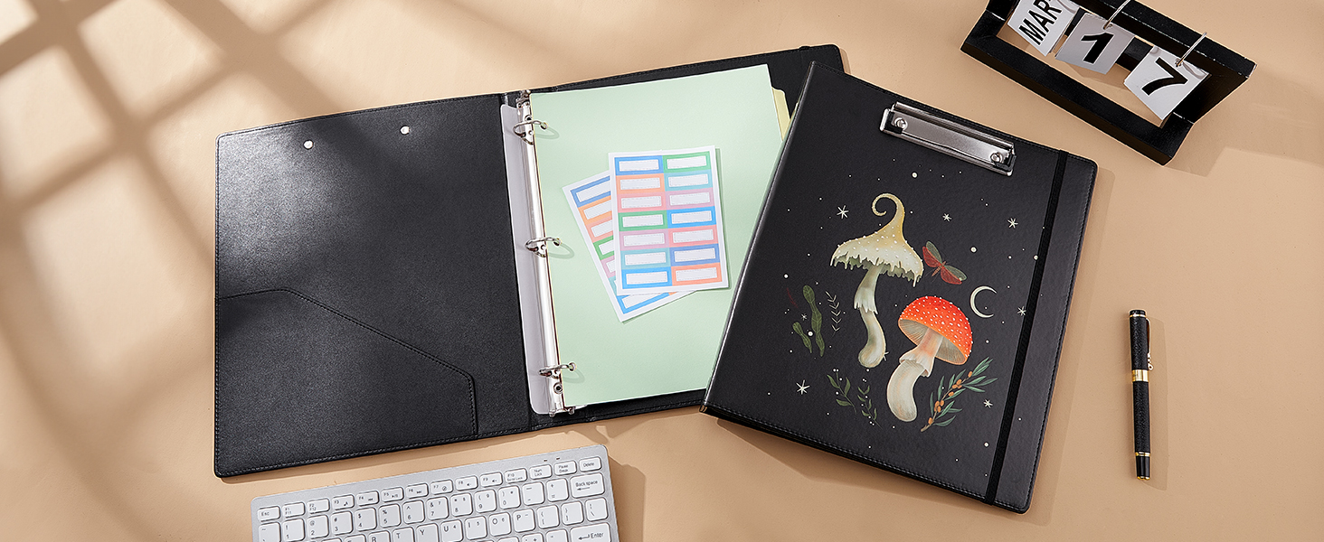 3 Ring Binder 1 Inch, Colorful 3 Ring Binder with