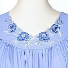 Shadowline nightgown robe sleepwear pajamas nylon pink sleeveless house dress kaftan short blue