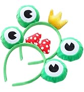 1pc Funny Frog Makeup Headband Wide-brimmed Elastic Hairbands Cute Hair Band.ar