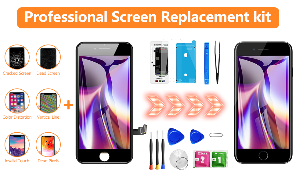 for iPhone 7 Plus Screen Replacement 5.5 Inch Black