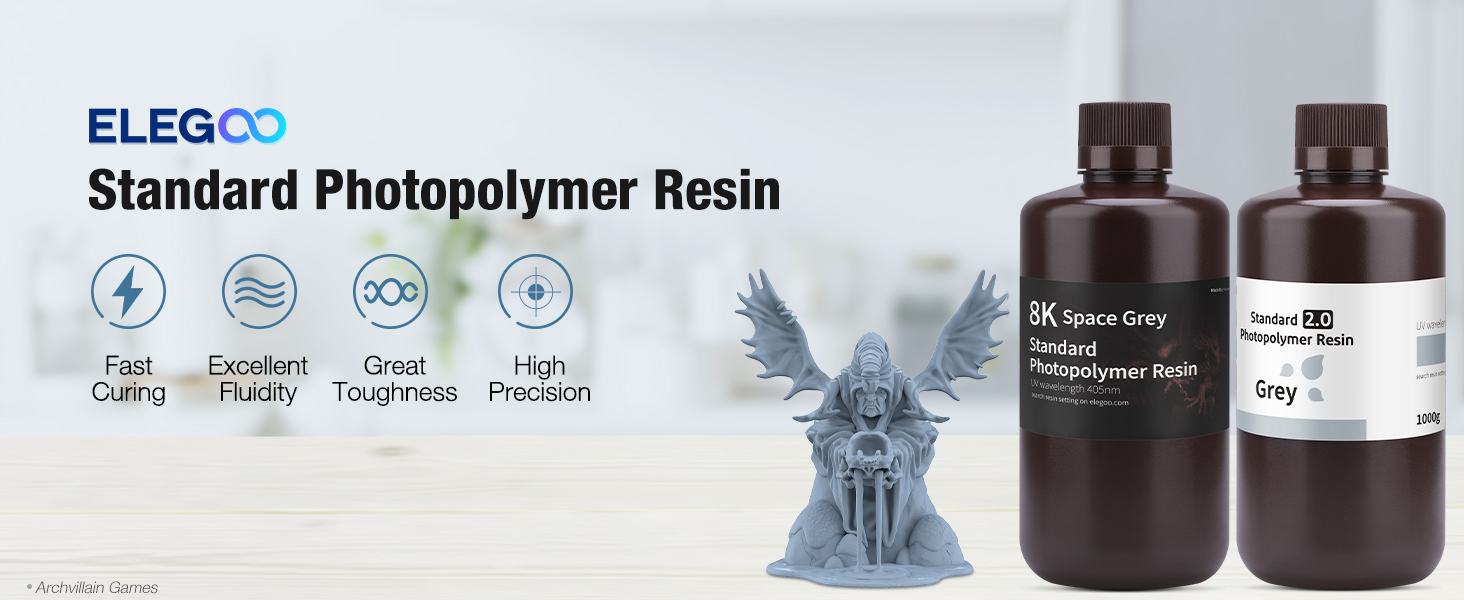 ELEGOO 8K Standard Resin Photopolymer Resin 405nm 3D