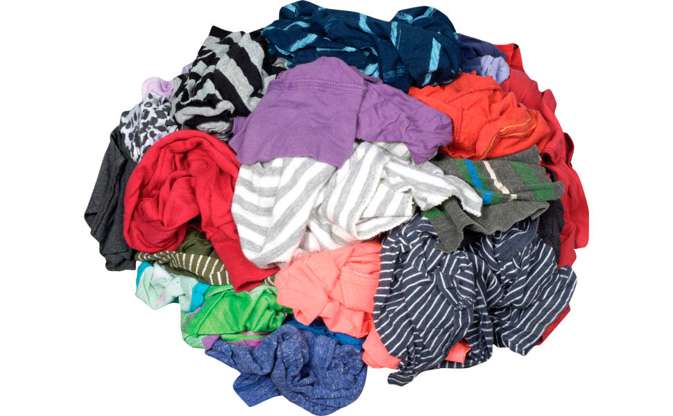50 Lb. Box Recycled Cut Rags, Mixed Colors Health & Household