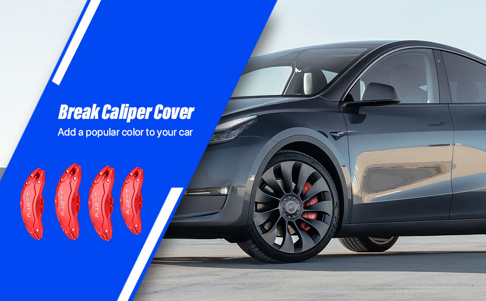Caliper Covers Set of 4 Compatible with Tesla Model Y