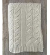 Luxurious 100% Cashmere Cable Knit Throw Blanket – Ultra-Soft, Warm, and Elegant – Available in N...