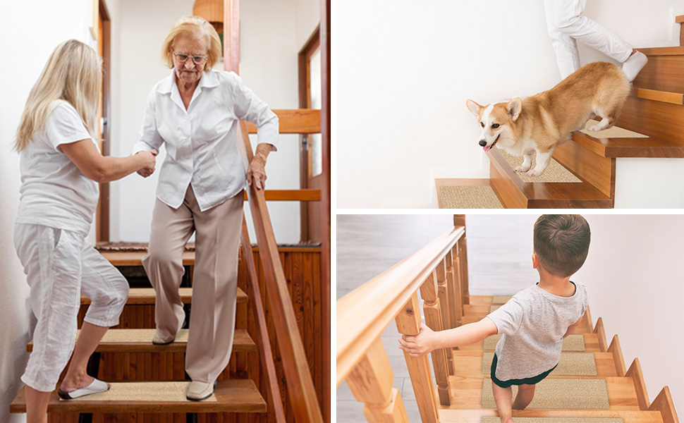 Peel & stick carpet stair Treads