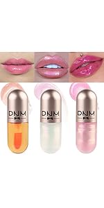 BINGBRUSH 3 Pcs Color Changing Lip Gloss Tinted