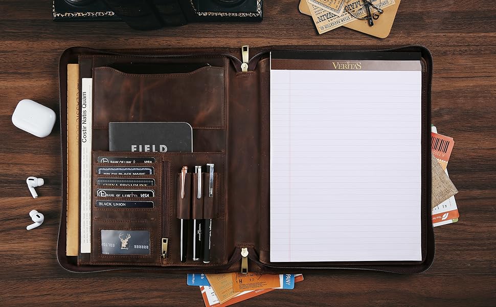 Handmade Genuine Leather Portfolio Organizer for IPad