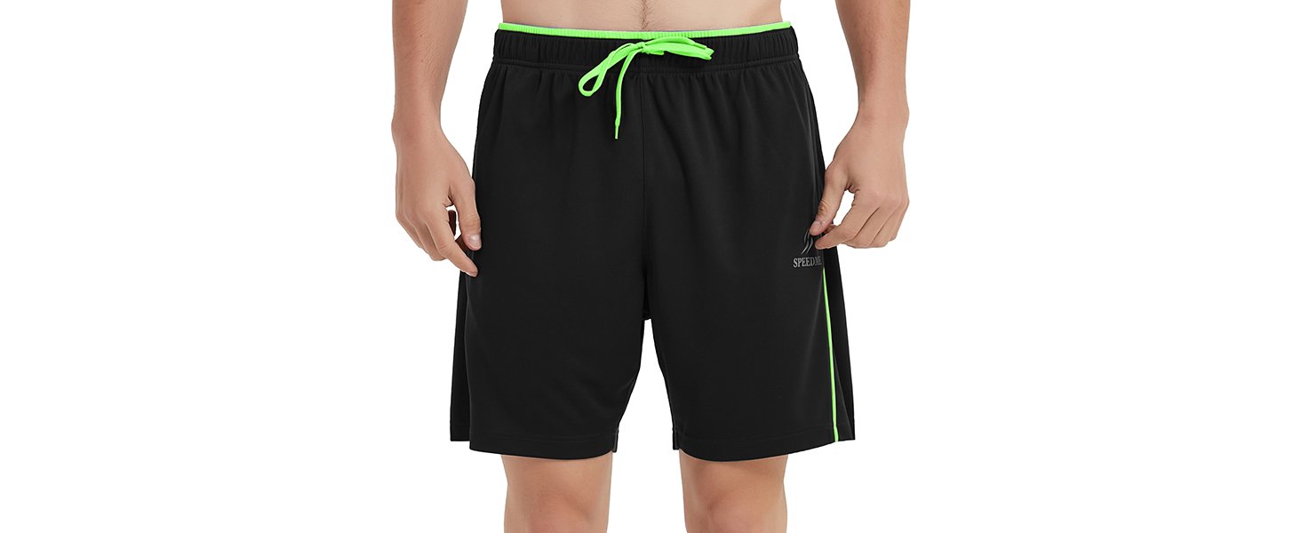3 Pack Gym Shorts Men 8 Inch Quick Dry Lightweight Training Athletic Running Short with Pockets