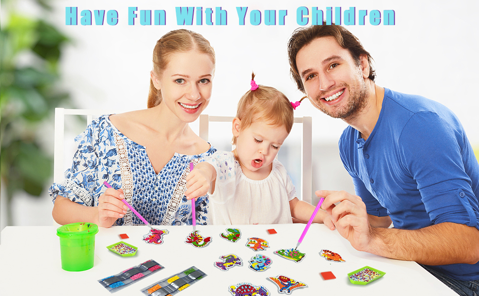 LA BONHEUR Diamond Painting Kids Licorne DIY 5D Girl Lot de 12 autocollants de peinture diamant Licorne Fée Diamond Painting Images pour enfants Cadeau d'anniversaire de Noël pour filles Peinture diamant pour enfants