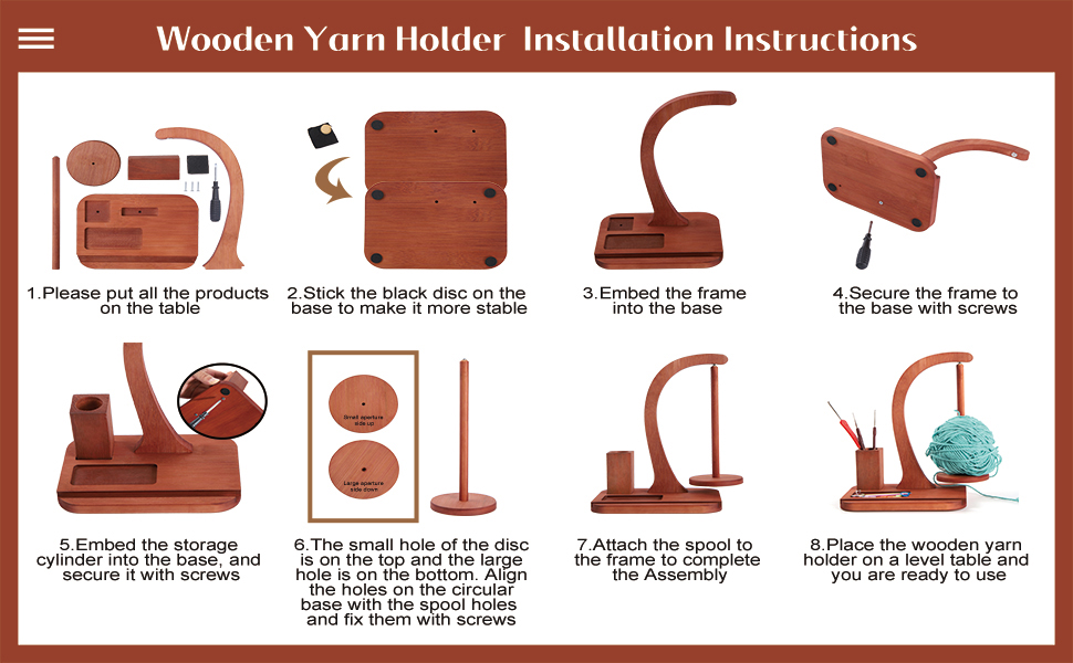 Yarn Holder for Knitting and Crocheting