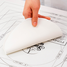 Silicone Baking Mat with Dough Cutter 2Pcs Non-slip and Reusable - For Cookies, Bread, Pastry