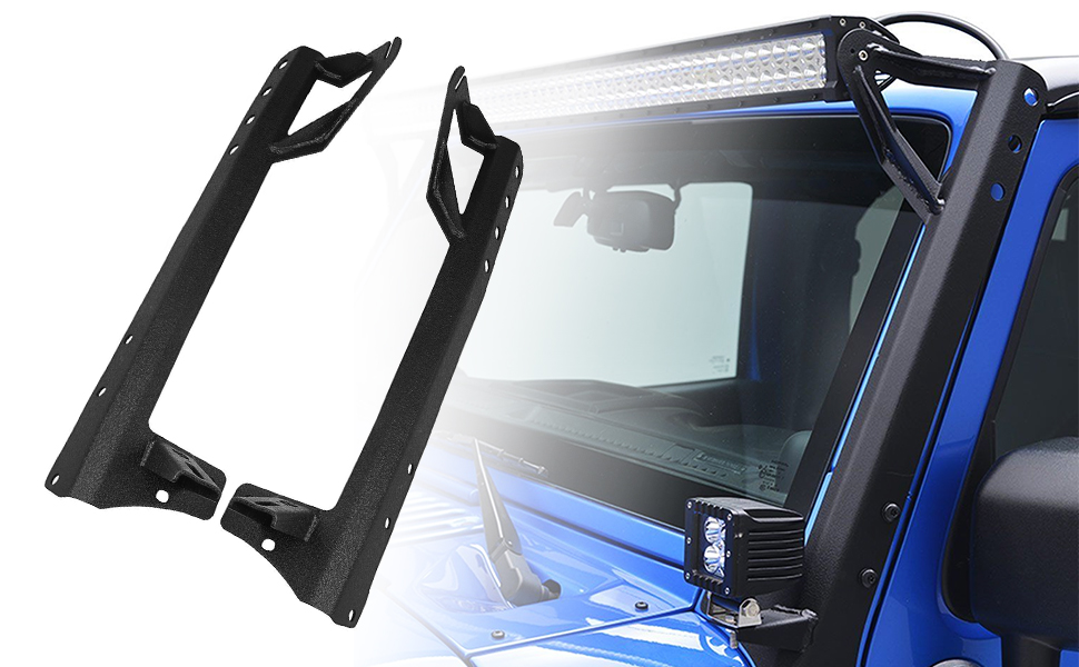Partol 52" Inch Wrangler Light Bracket Compatible for Jeep