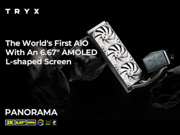 Amazon.com: TRYX Panorama 360 White Curved Screen 360mm AIO