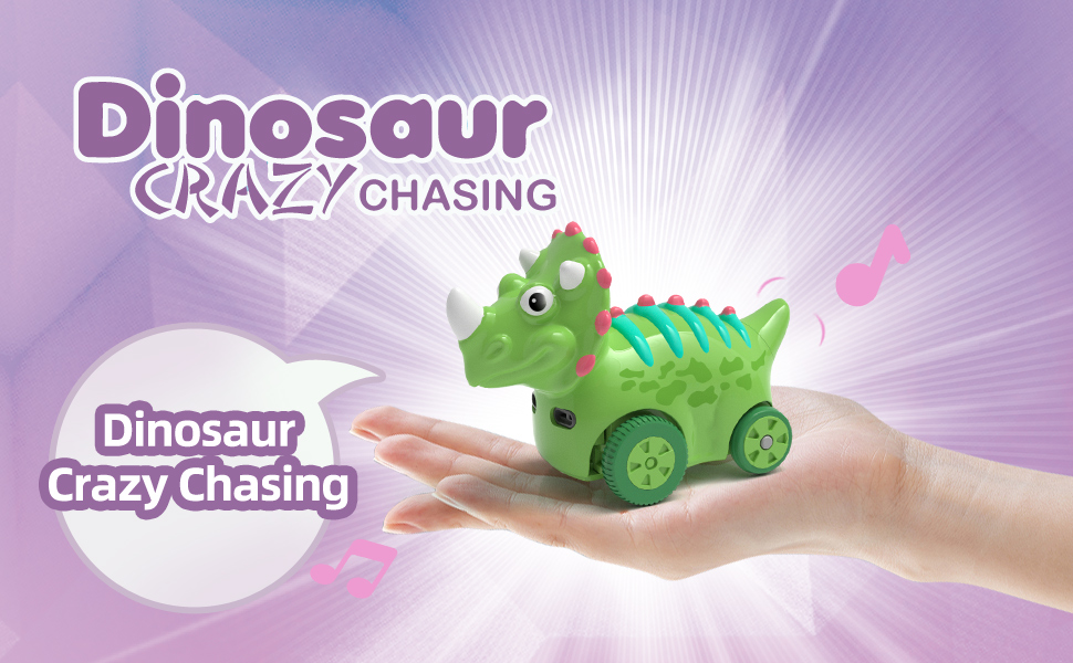 Interactive Dinosaur Toy Car, Electronic Dinosaur Car with