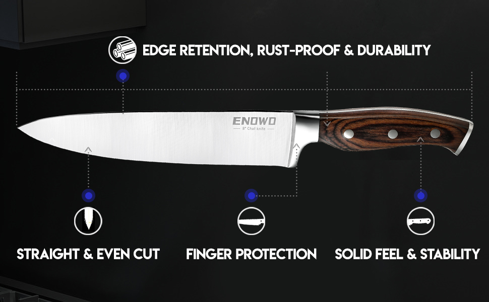 enowo Chef Knife Ultra Sharp Kitchen Knife Set 3pcs