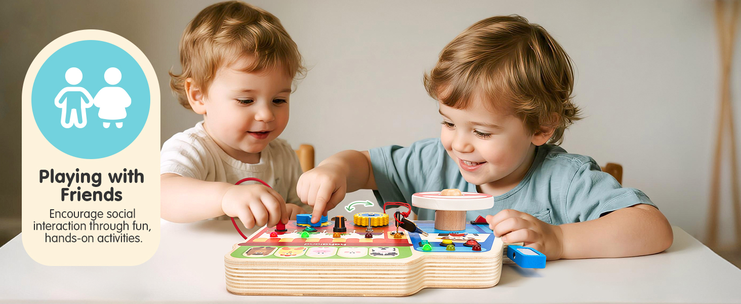 wooden busy board