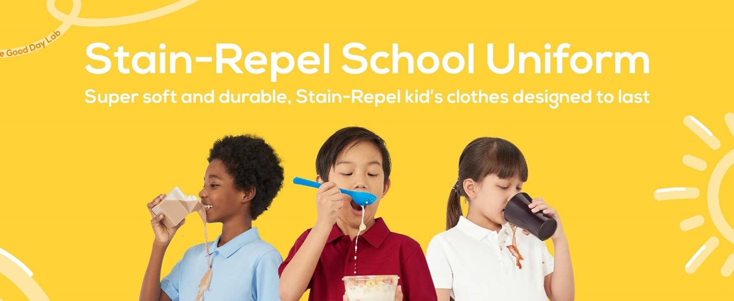 Stain-Repel Kids Uniform Polo