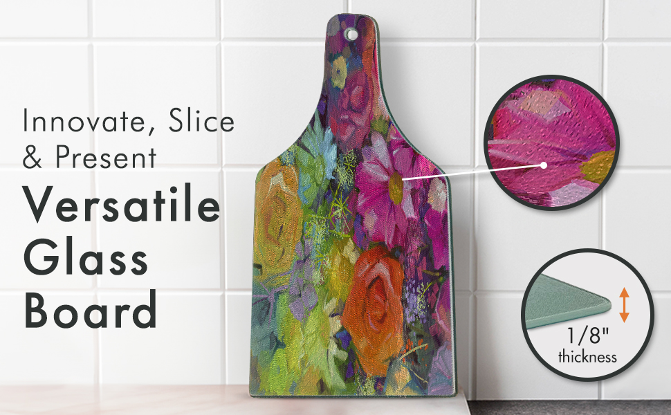 Ambesonne Spring Cutting Board, Farmhouse Dream Theme